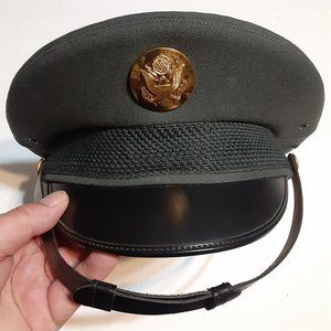 Vintage Bancroft 1976 Army Wool Dress Cap in Size 6 7/8